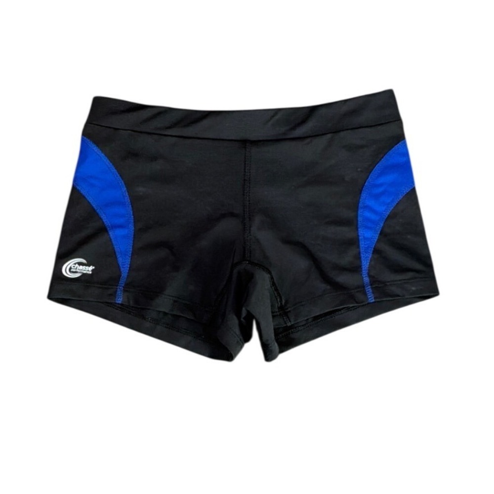 Chasse Performance Womens Small‎ Black Blue Cheerleading Boy-Cut Shorts Bloomers